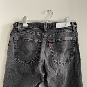 Redone Levi's Jeans Black Gray Distressed 26”